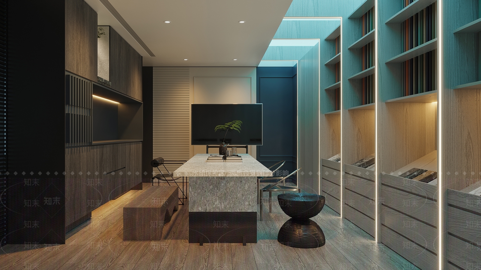 现代意式接待室3D模型下载【ID:1189004322】