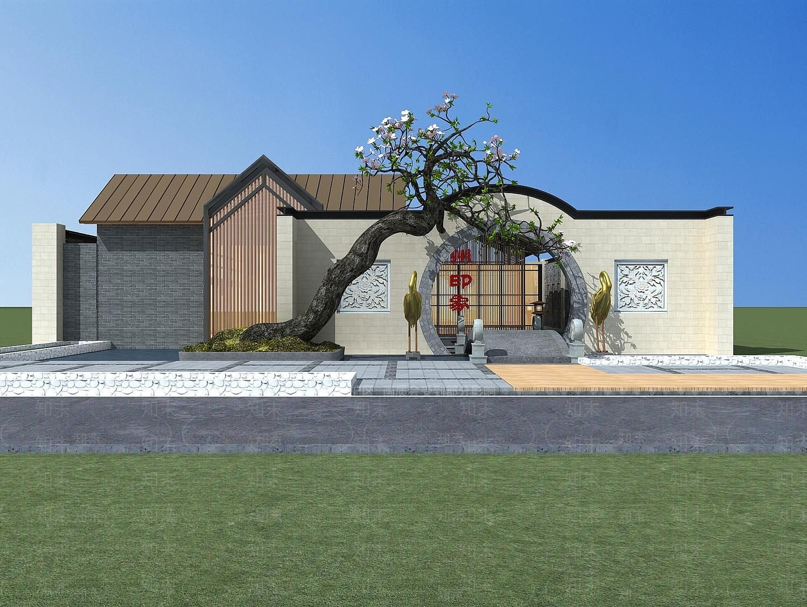 中式会所3D模型下载【ID:1189004408】