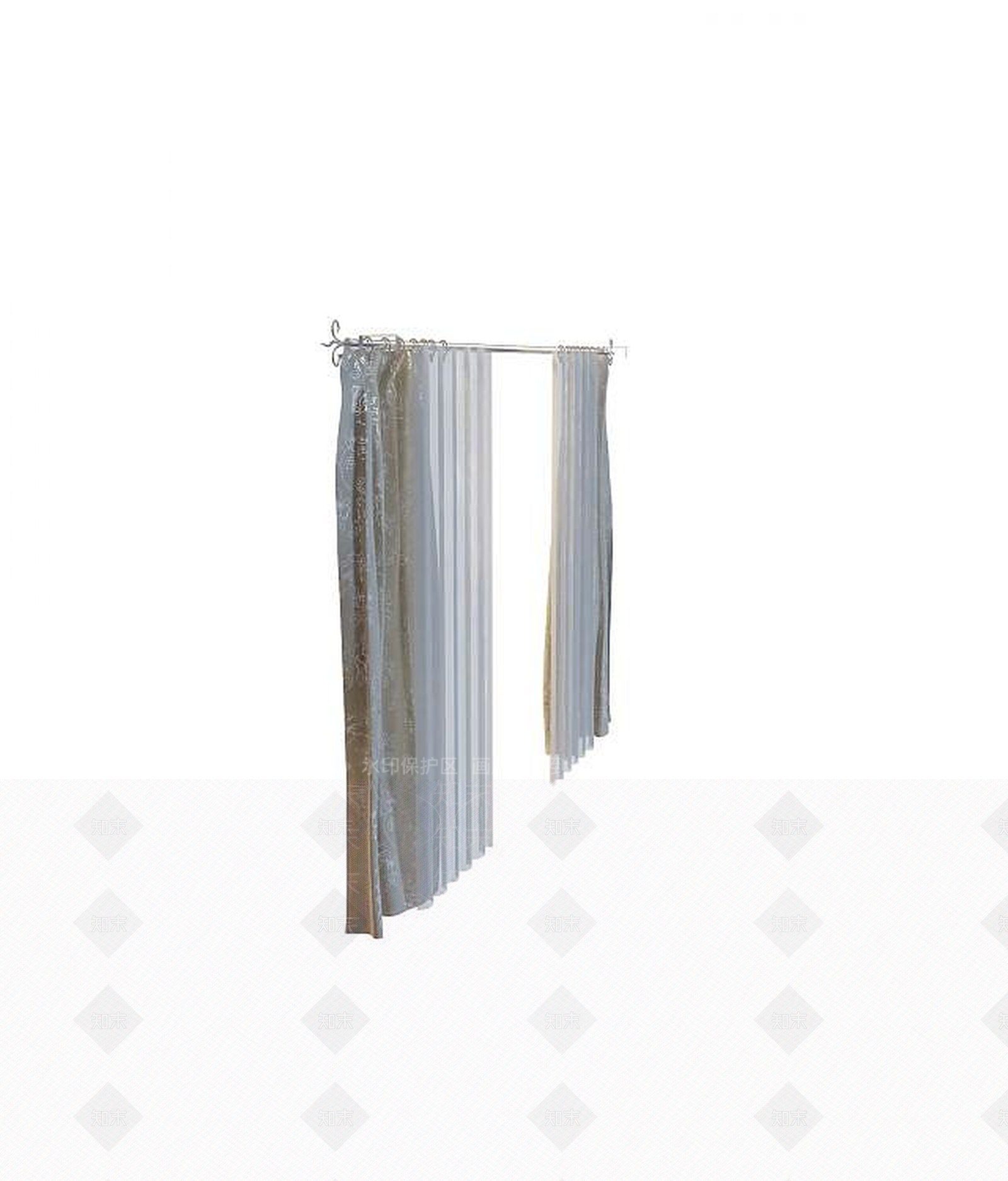 现代百折帘3D模型下载【ID:1189005317】