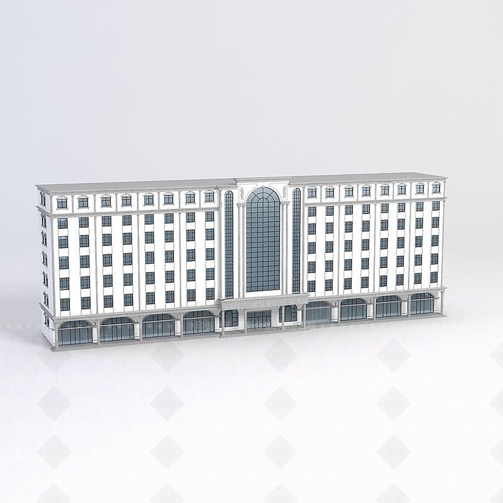 现代商场建筑3D模型下载【ID:1189005867】