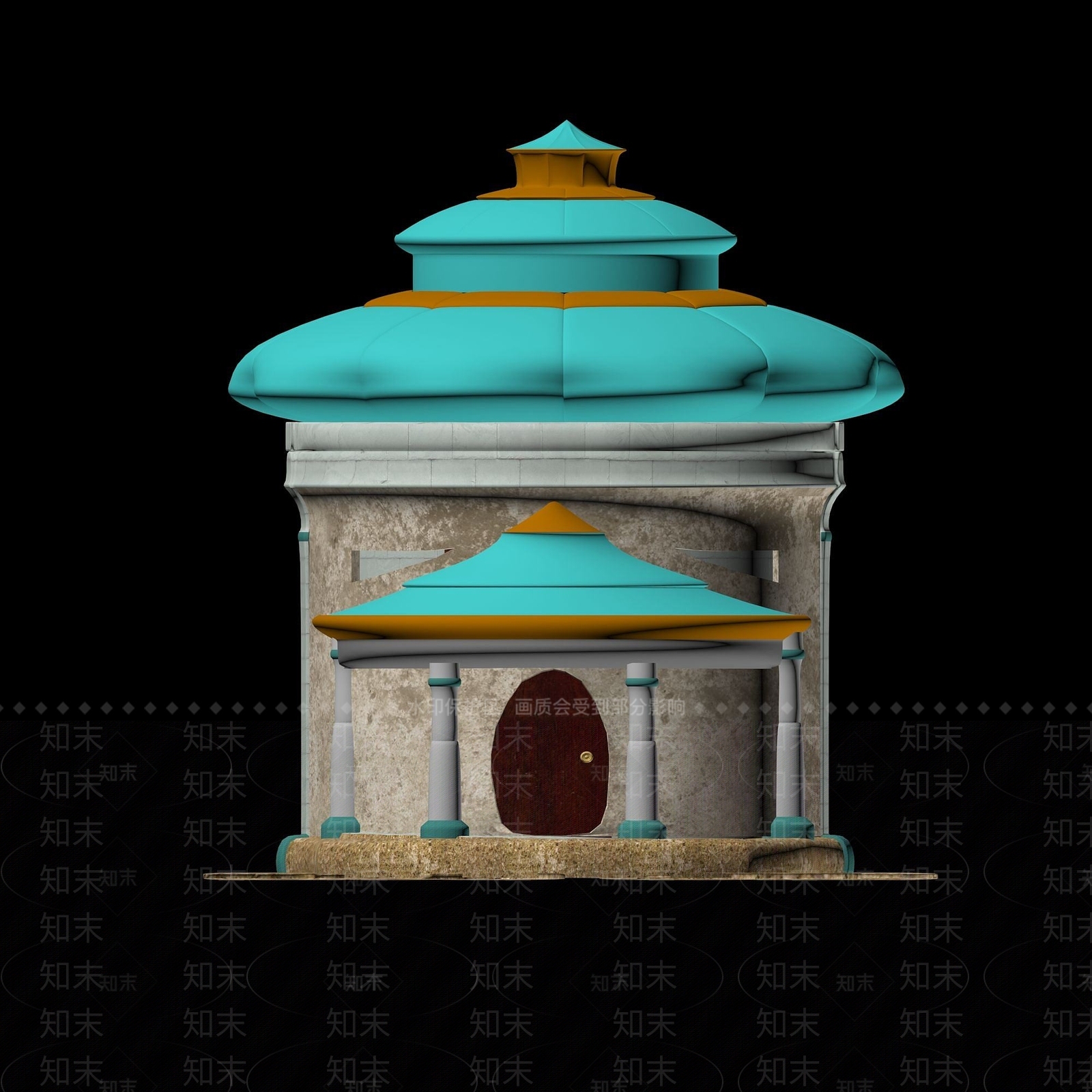 现代小城堡3D模型下载【ID:1189153211】