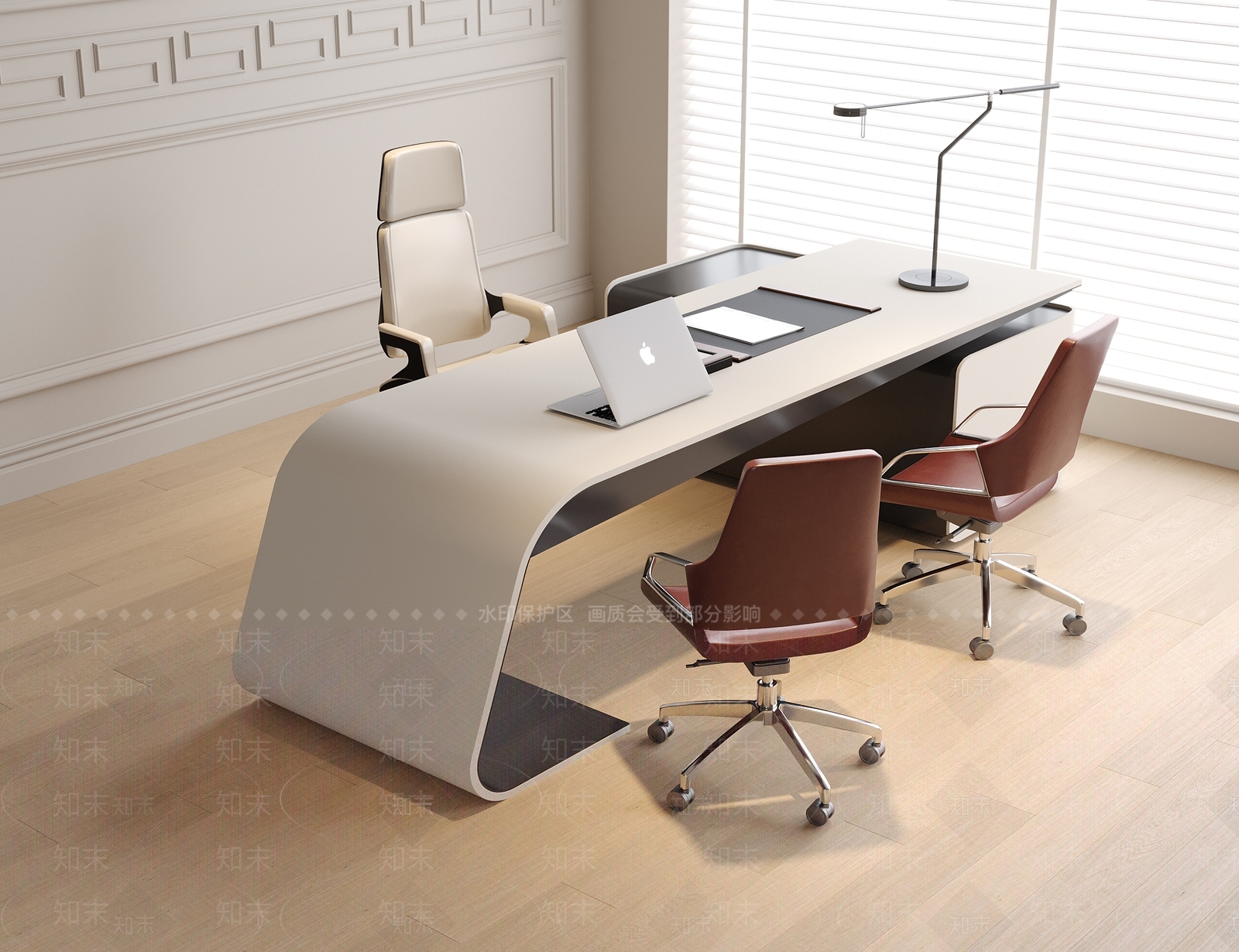 现代办公桌椅3D模型下载【ID:1189006906】