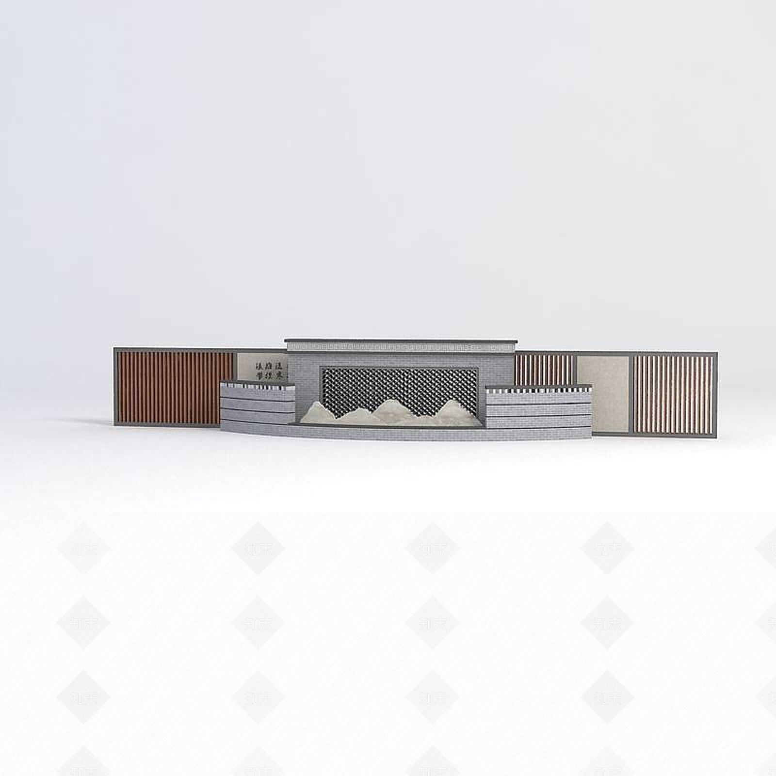 中式景墙3D模型下载【ID:1189007584】