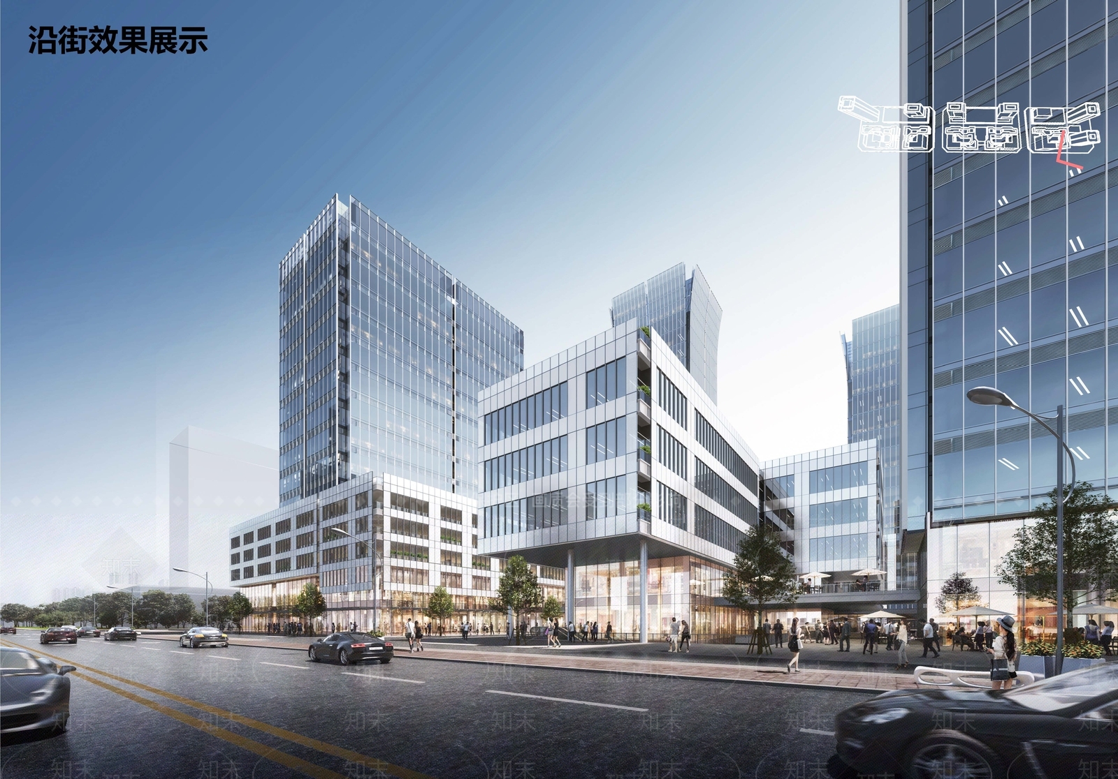 现代商业街SU模型下载【ID:1189008499】