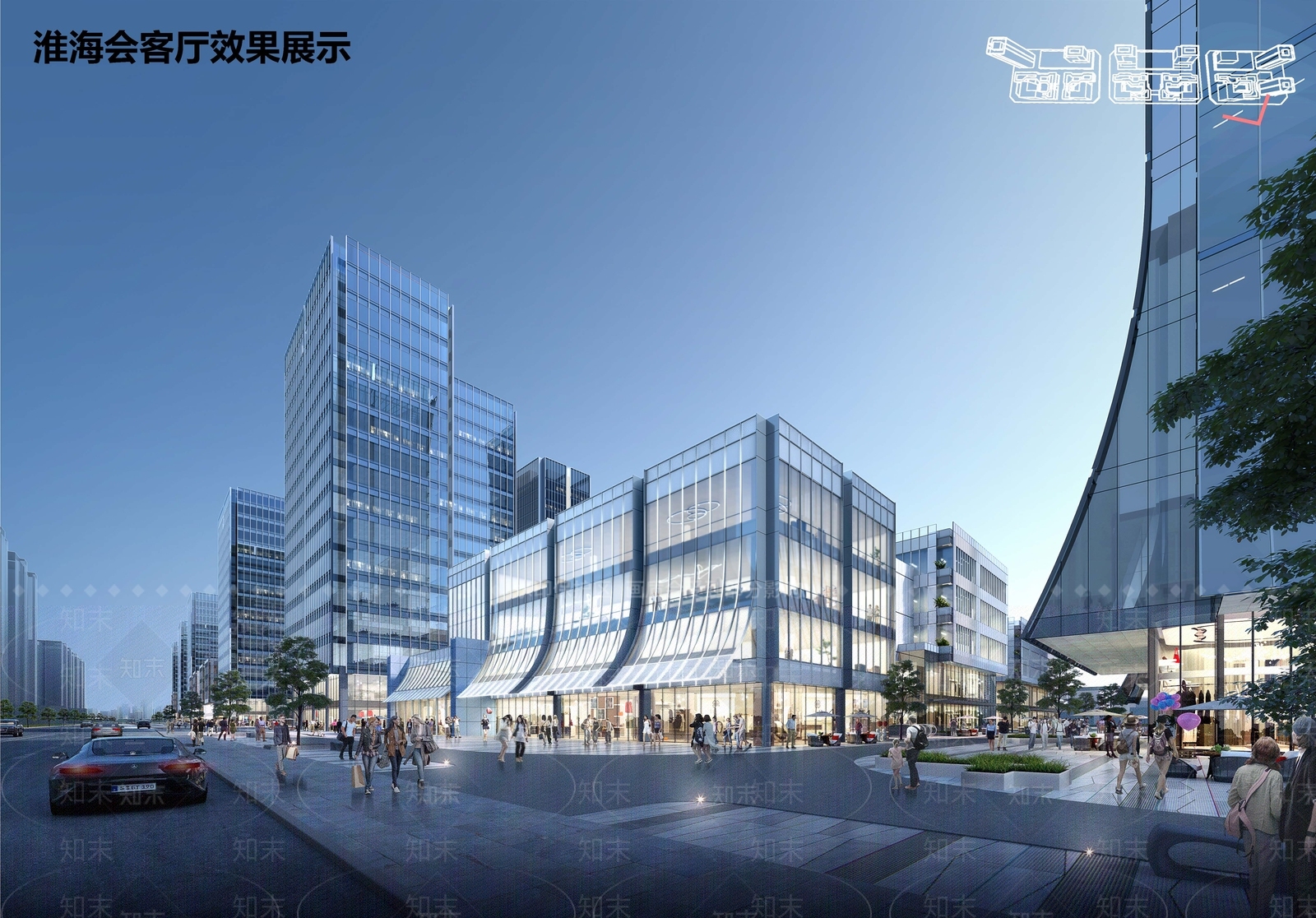 现代商业街SU模型下载【ID:1189008499】
