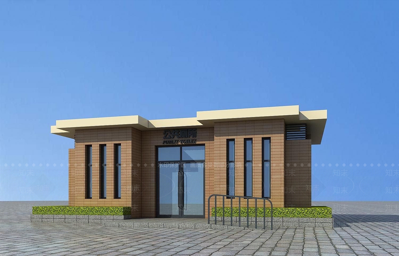 现代景区公共厕所3D模型下载【ID:1189009147】