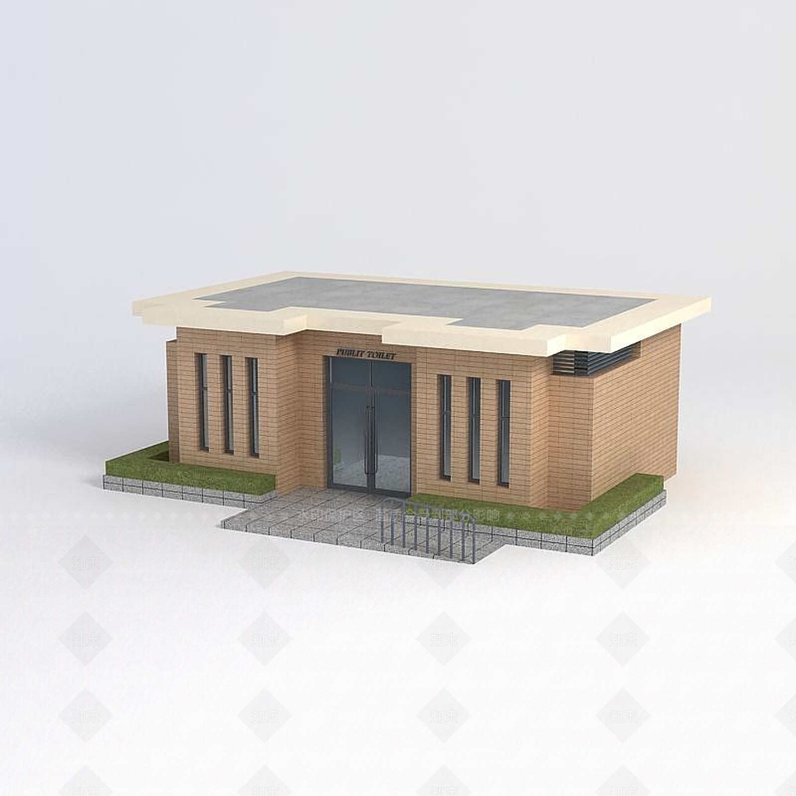 现代景区公共厕所3D模型下载【ID:1189009147】