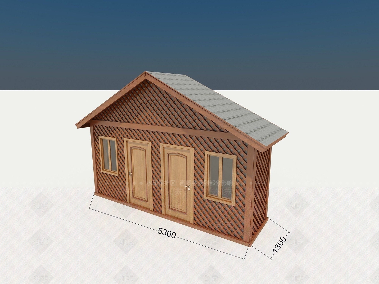 现代木屋工具房3D模型下载【ID:1189009228】