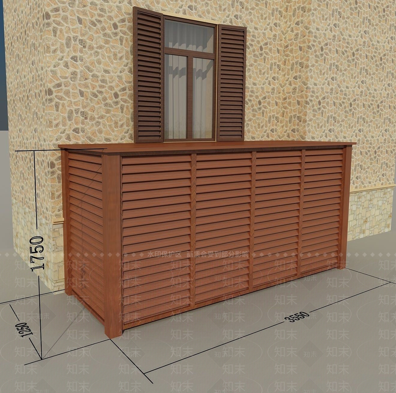 现代百叶箱3D模型下载【ID:1189009300】