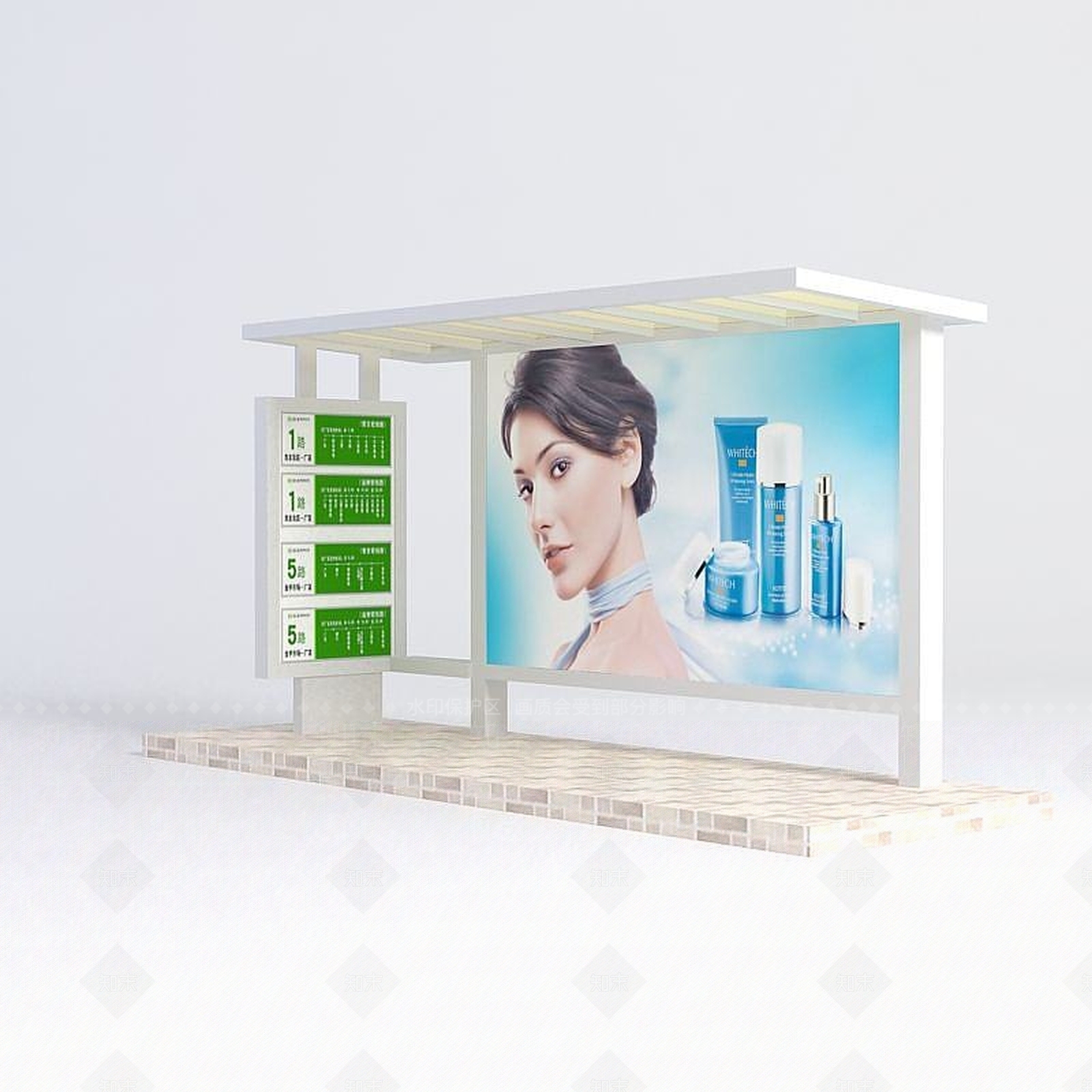 现代公交站台3D模型下载【ID:1189009307】