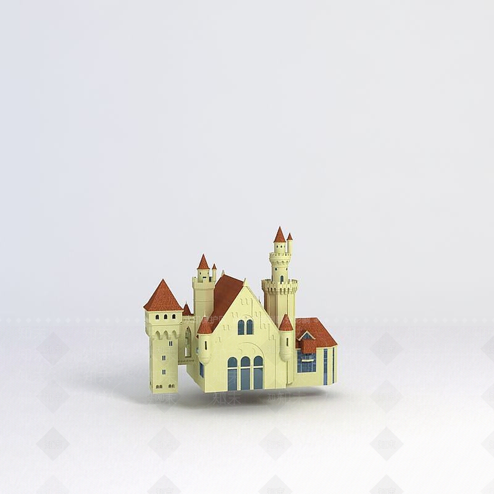 现代游乐场城堡3D模型下载【ID:1189154491】
