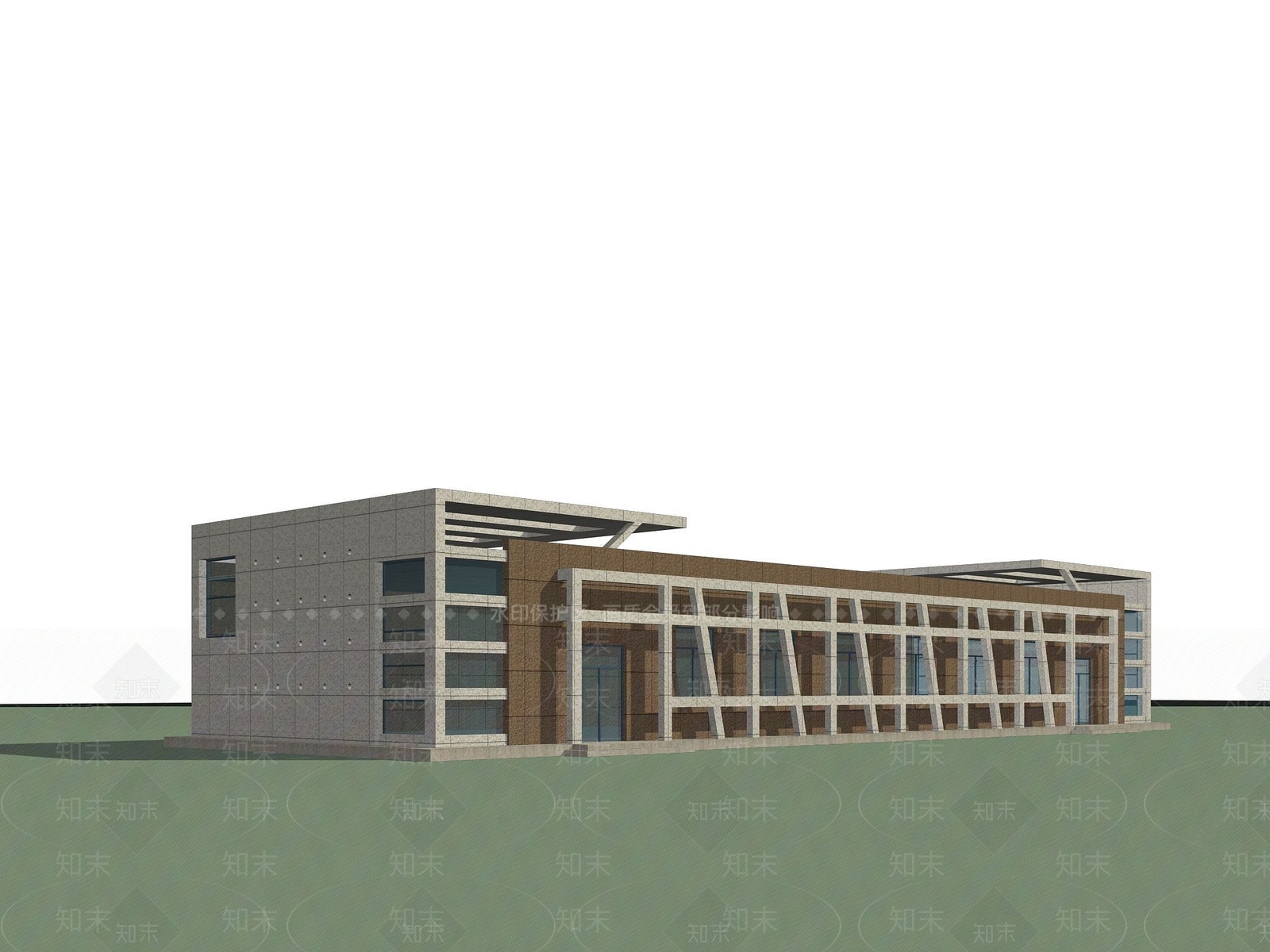 现代传达室3D模型下载【ID:1189153292】