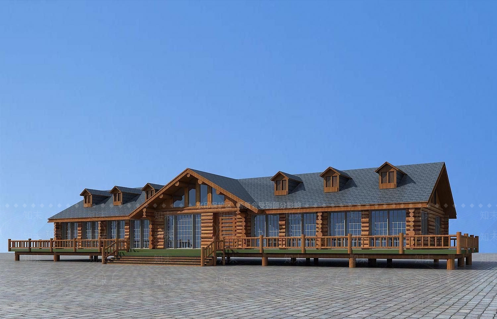 现代景区度假小木屋3D模型下载【ID:1189009608】
