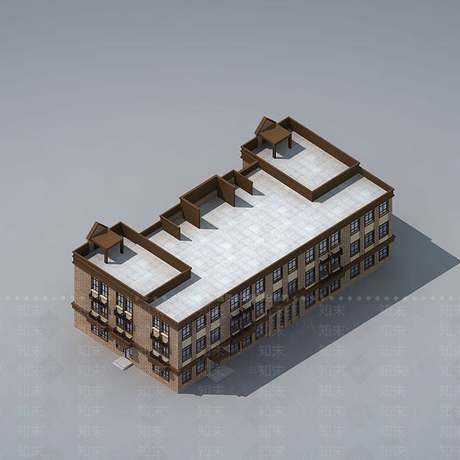 现代小区配套幼儿园3D模型下载【ID:1189009851】