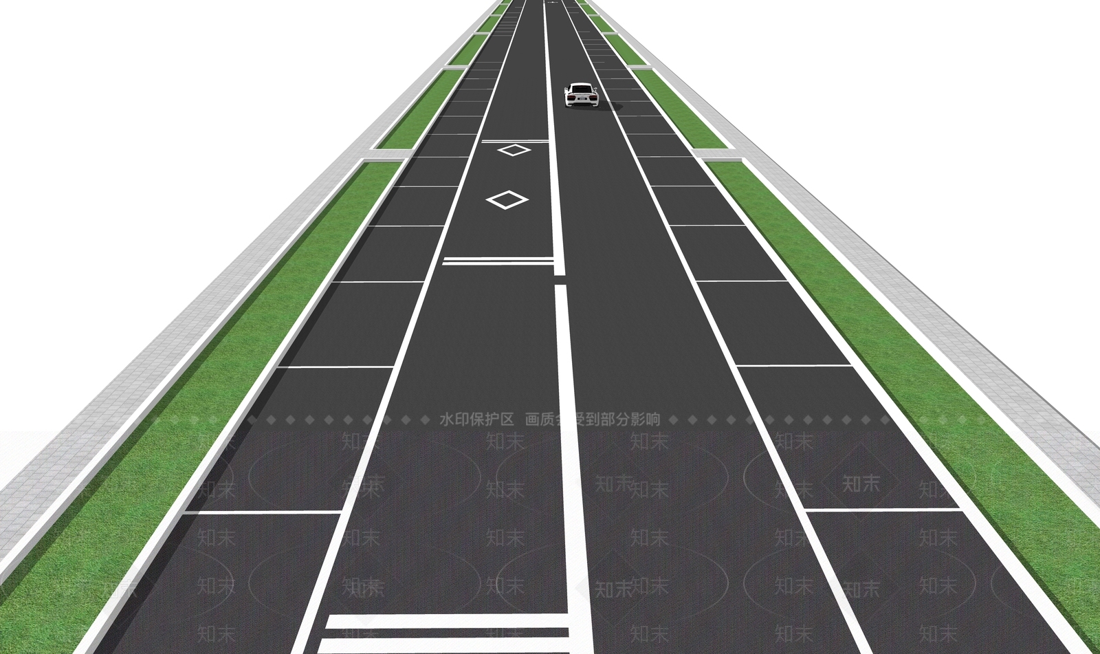 现代道路SU模型下载【ID:1189010002】