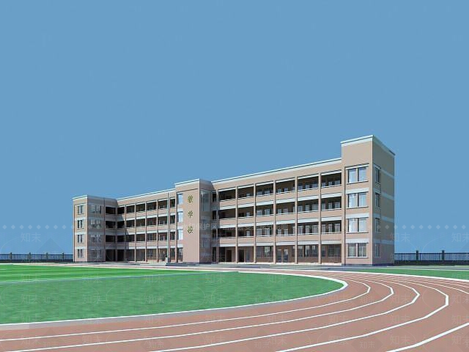 现代教学楼3D模型下载【ID:1189010917】