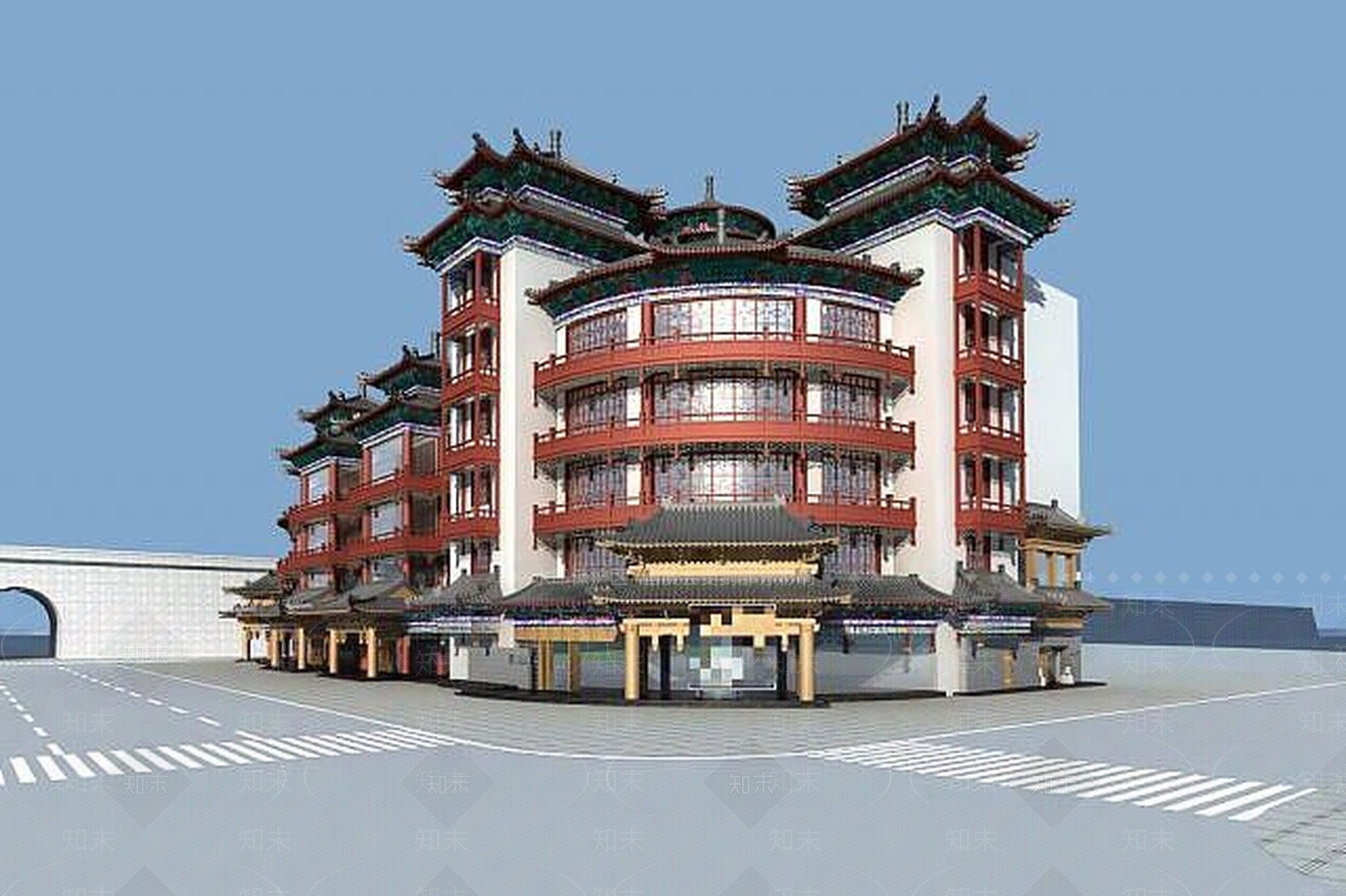 现代西安七彩云南3D模型下载【ID:1189011141】