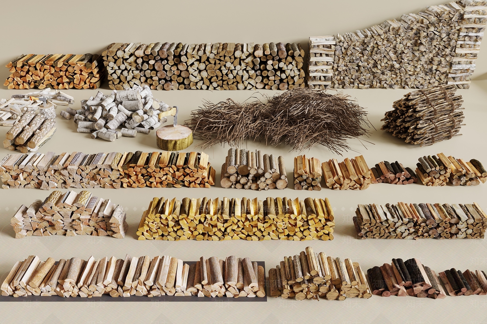 现代木头木板3D模型下载【ID:1189011838】