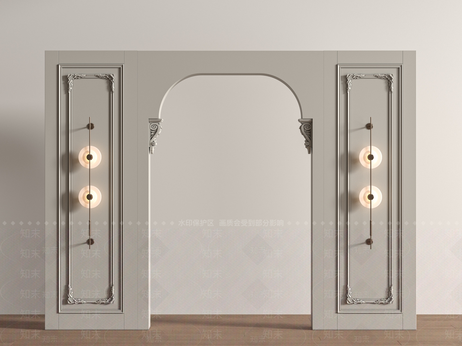 法式美式线条3D模型下载【ID:1189012272】