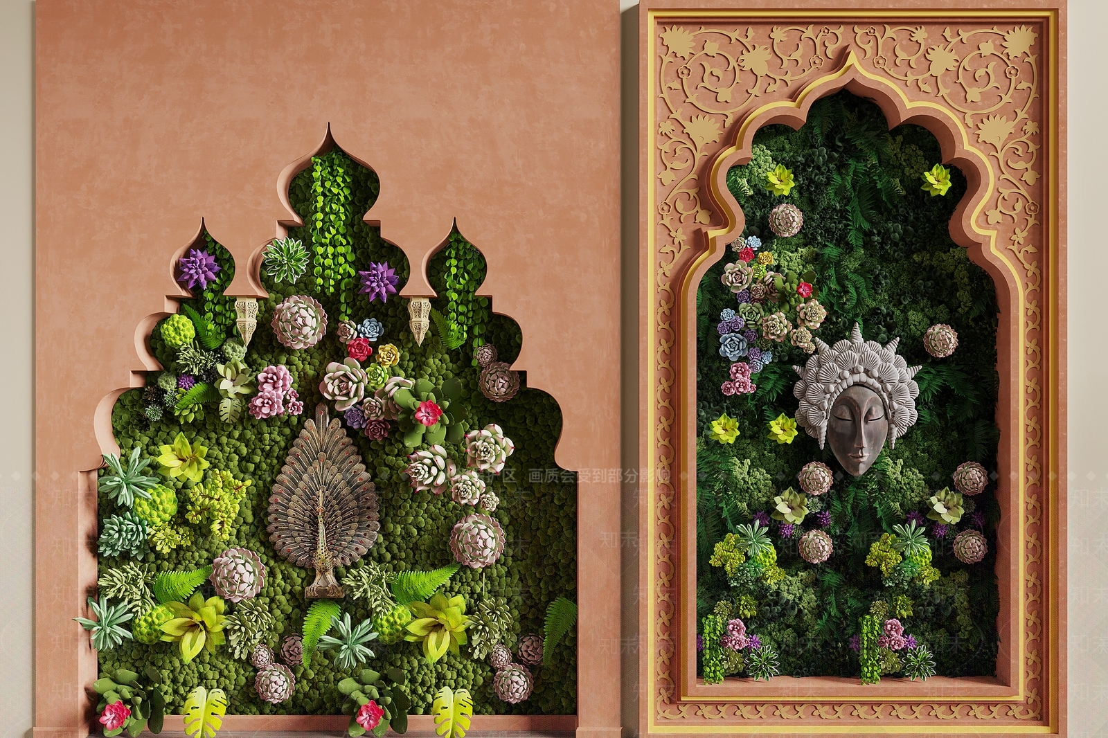 绿植墙3D模型下载【ID:1189013059】
