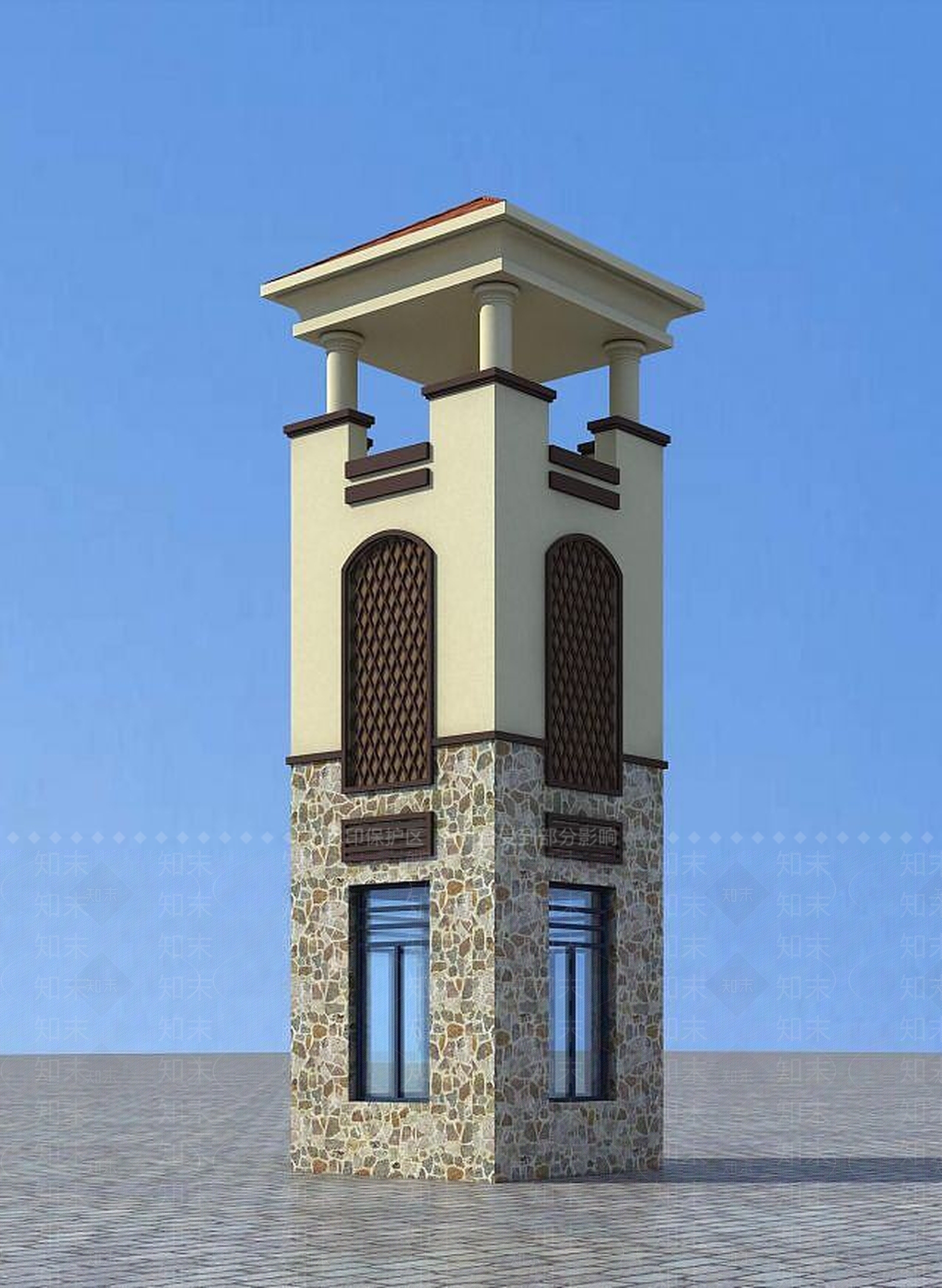 现代塔楼3D模型下载【ID:1189012909】