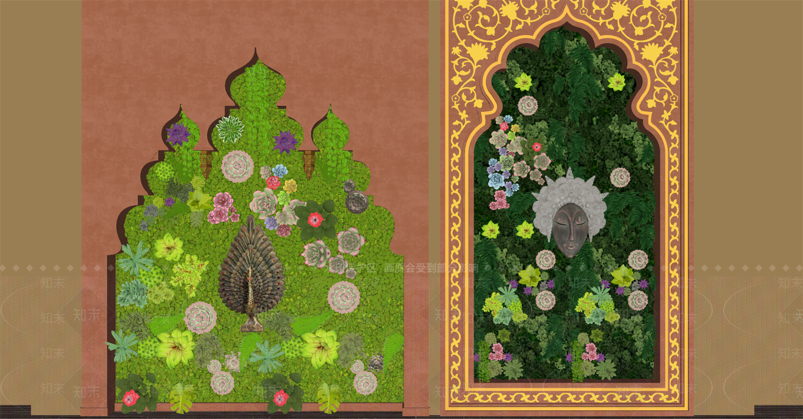 绿植墙SU模型下载【ID:1189013495】