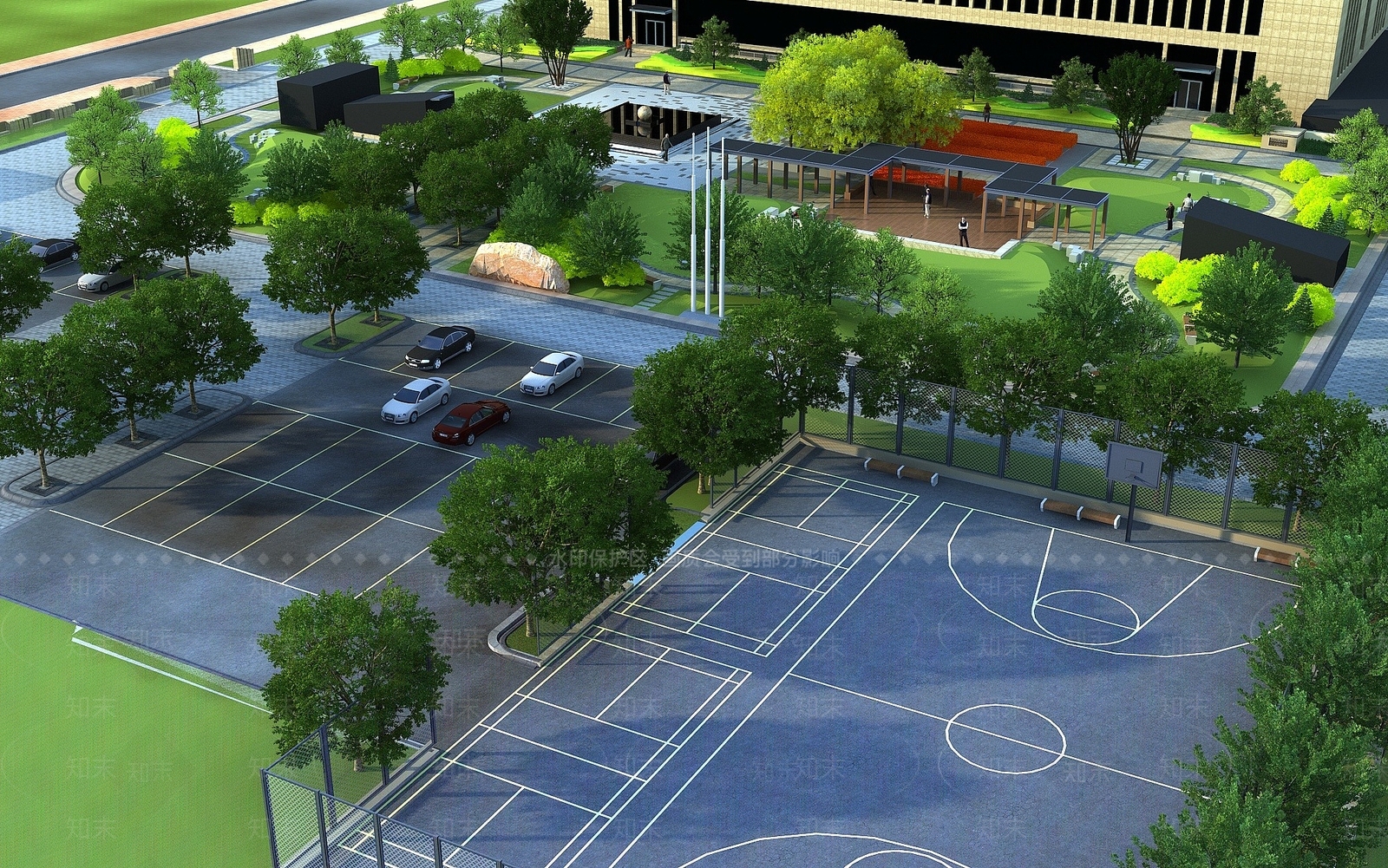 现代鸟瞰规划3D模型下载【ID:1189013311】