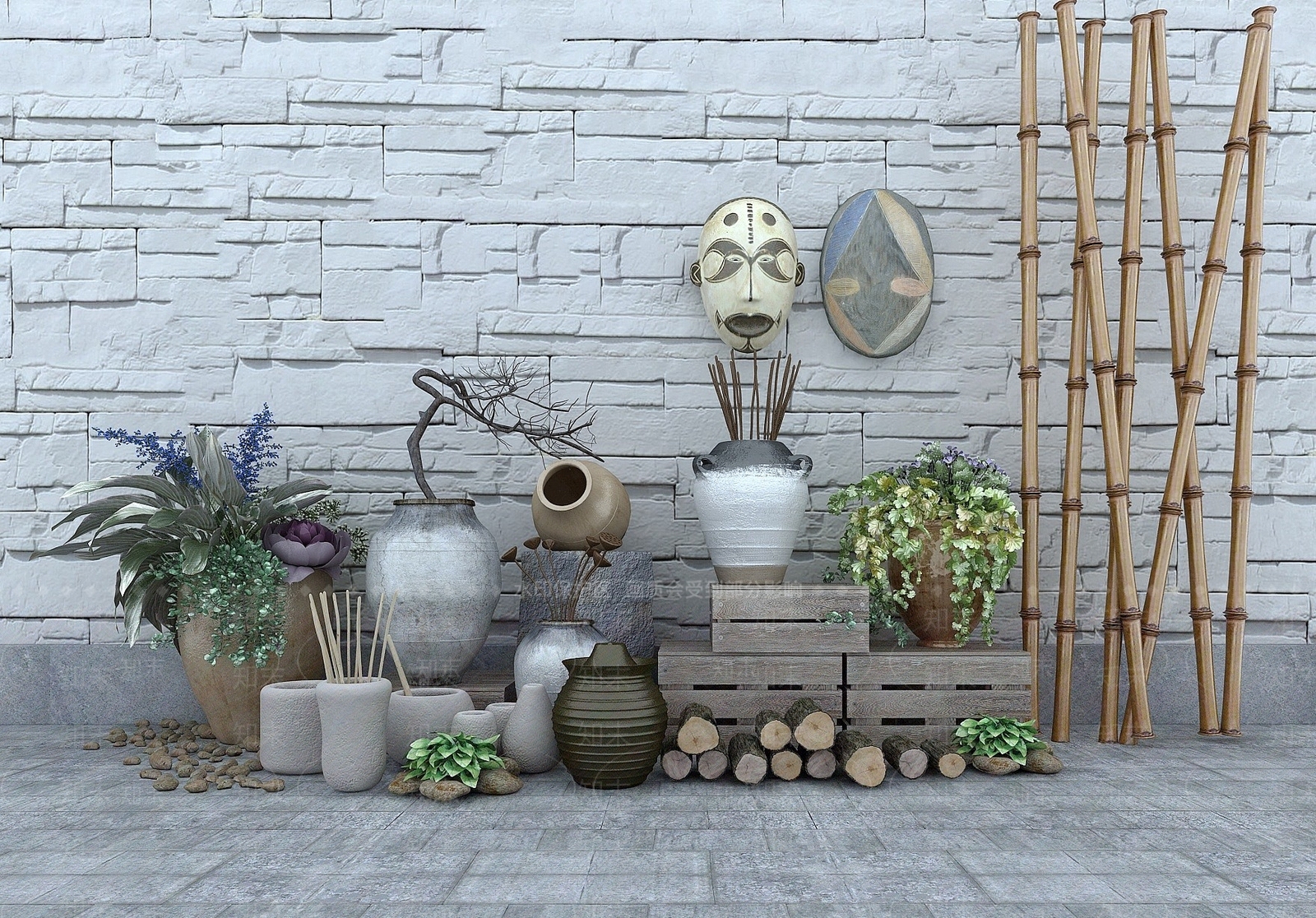 现代其他景观小品3D模型下载【ID:1189013548】