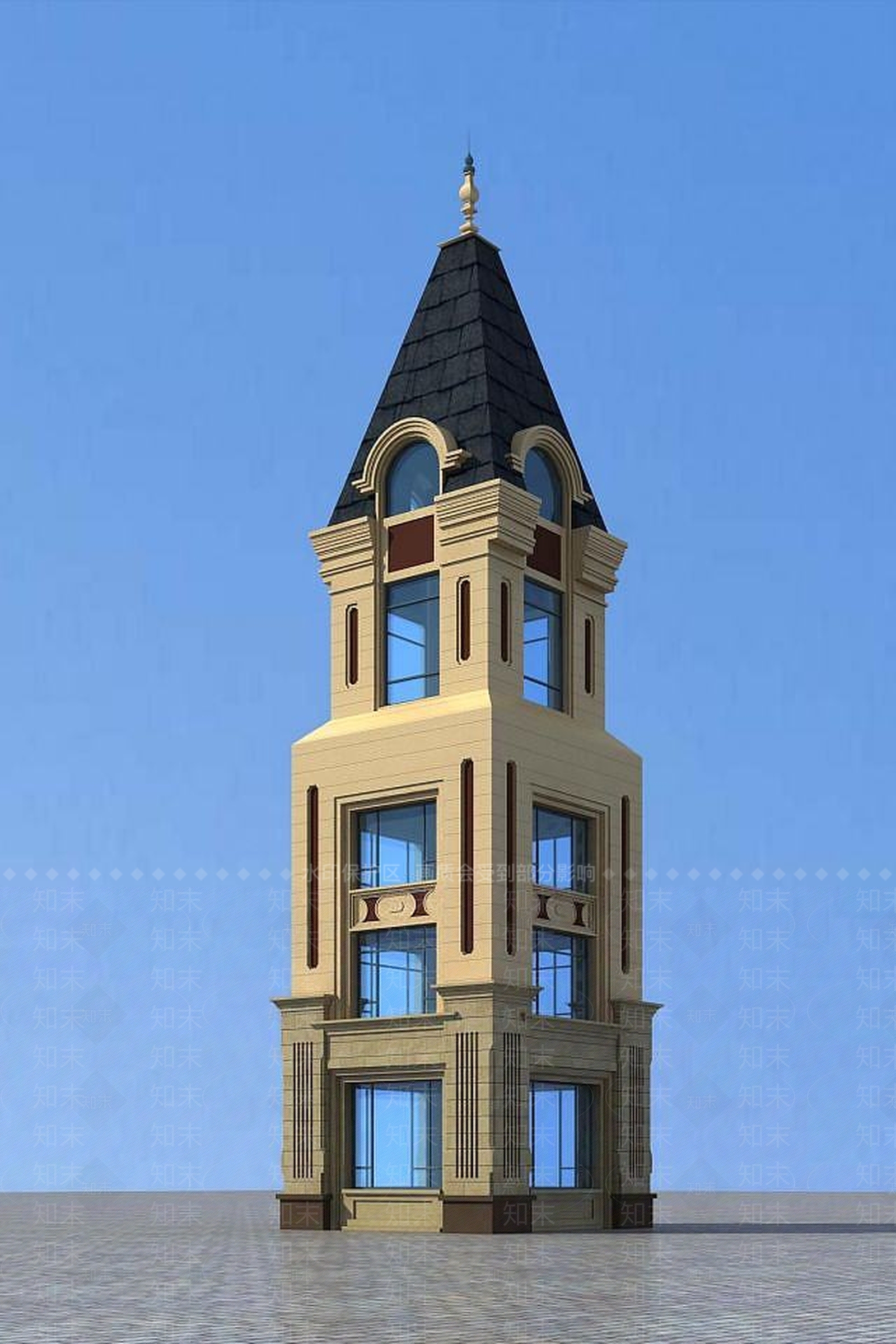 现代塔楼3D模型下载【ID:1189013953】
