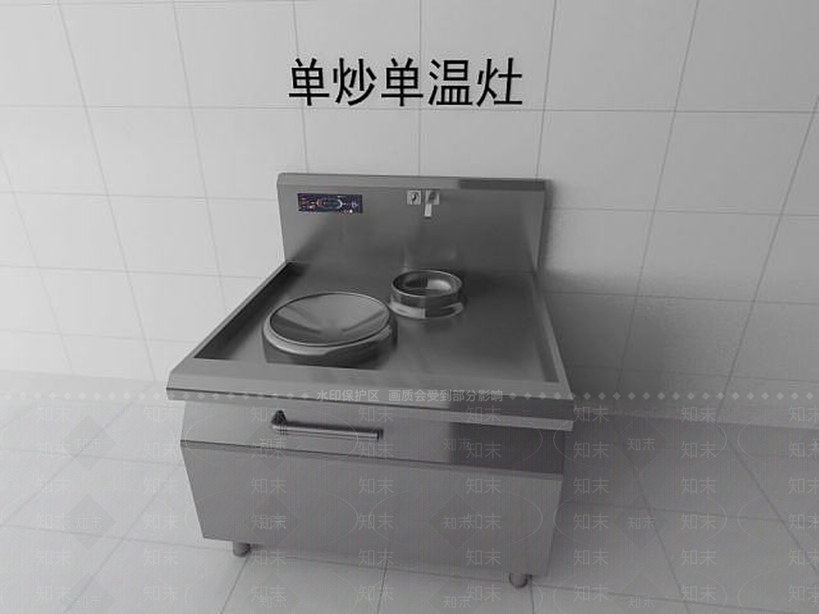 现代单炒单温灶3D模型下载【ID:1189015364】