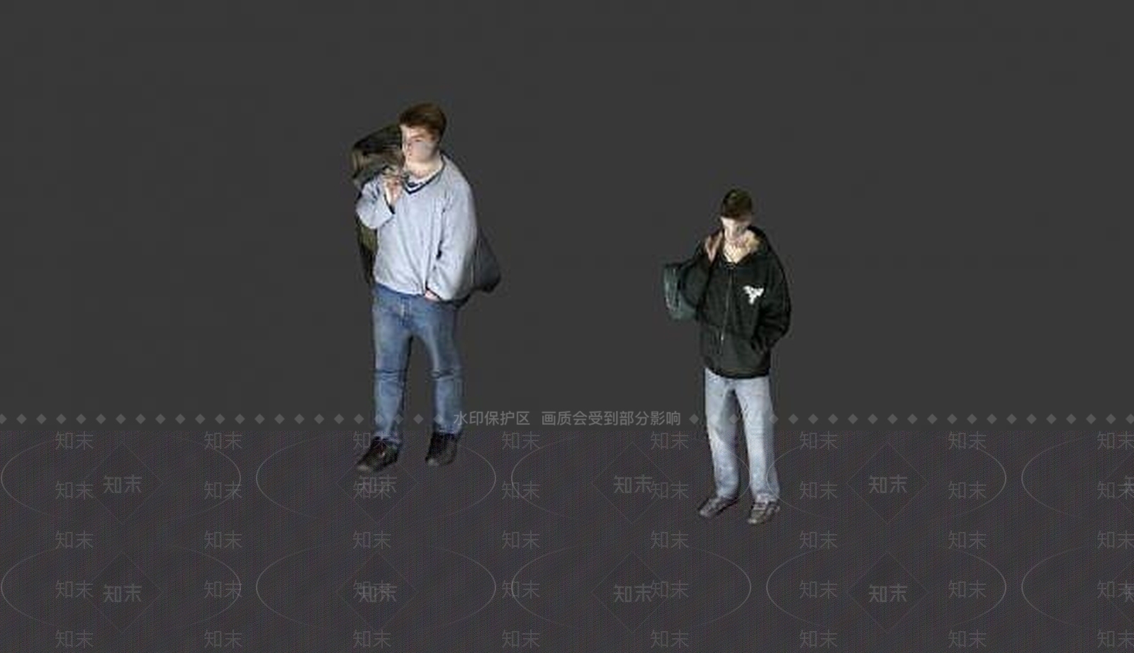 现代人物公园小区3D模型下载【ID:1189015592】