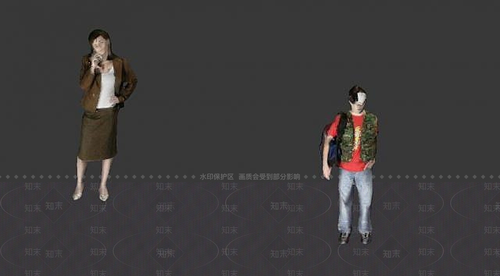 现代人物公园小区3D模型下载【ID:1189015592】