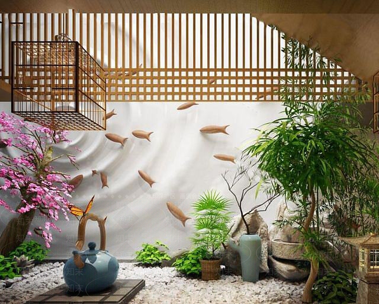 现代庭院3D模型下载【ID:1189015607】