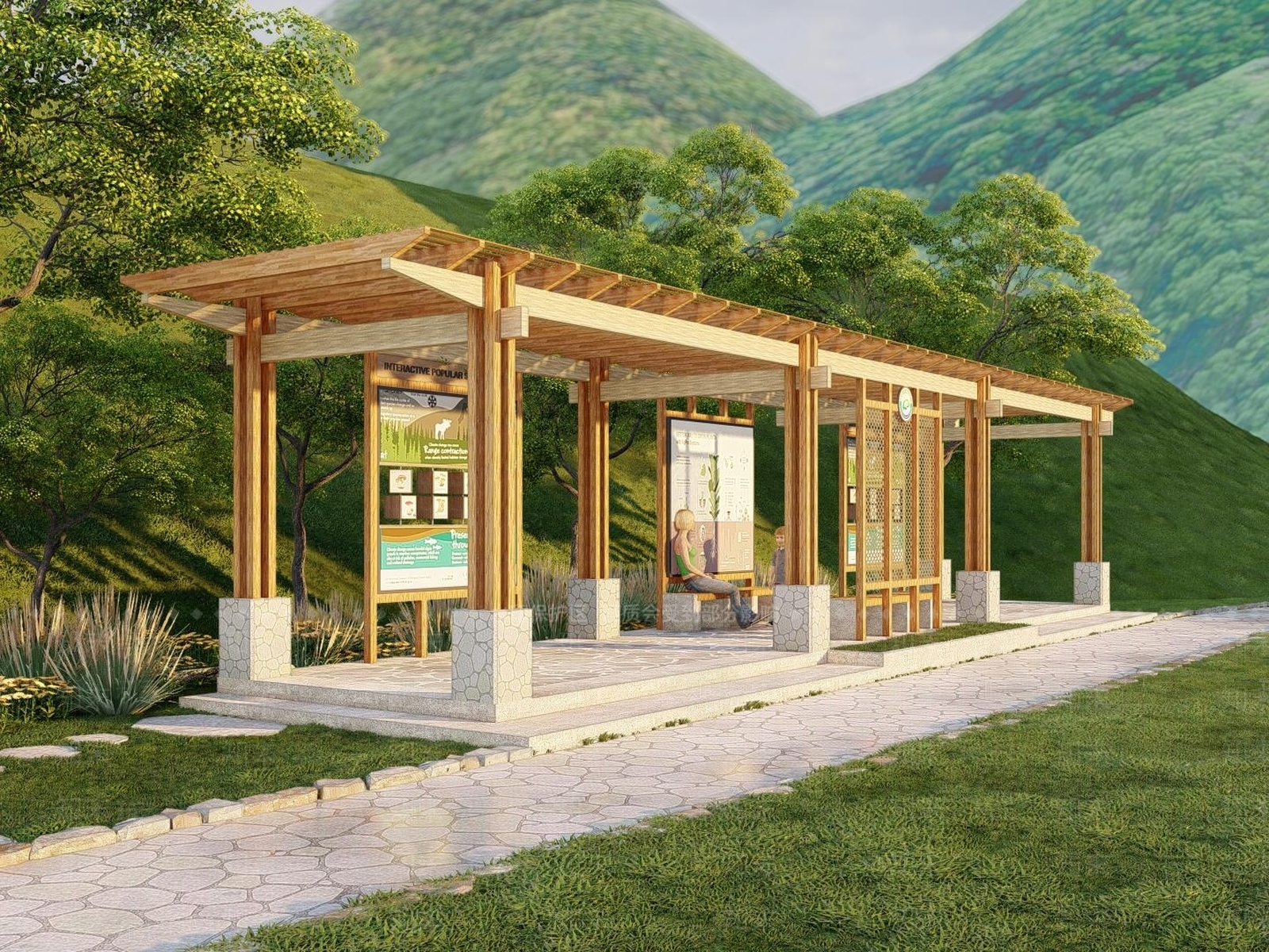 现代新中式景观公园SU模型下载【ID:1189017167】