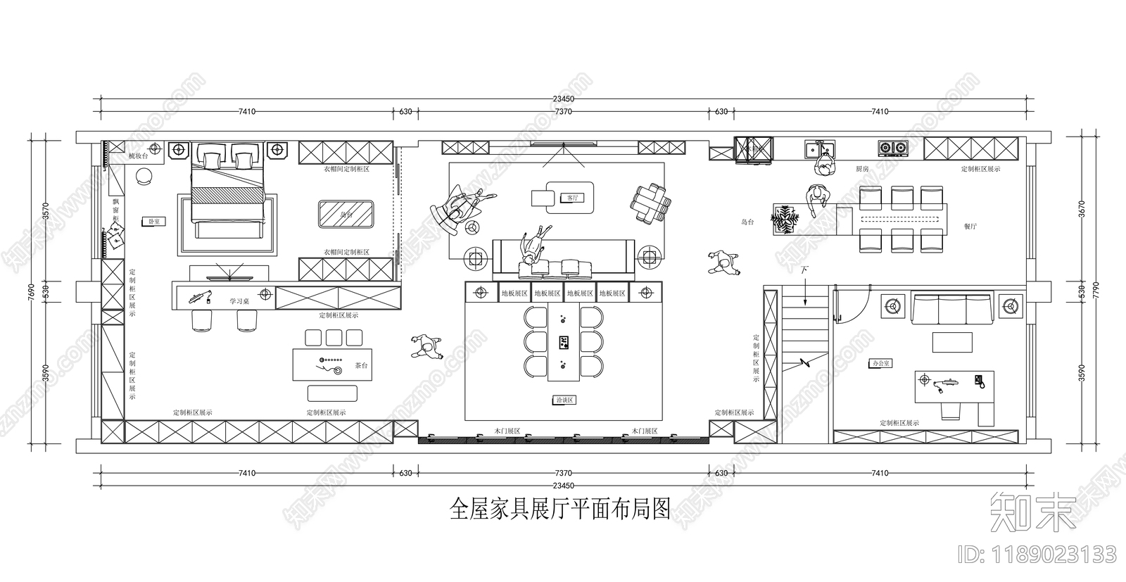 现代意式其他商业空间施工图下载【ID:1189023133】