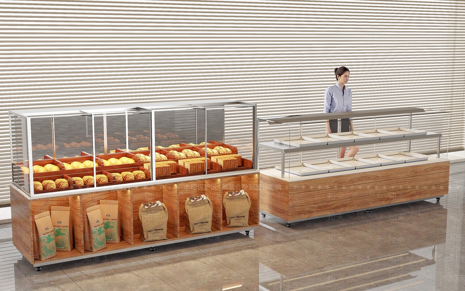 现代甜品面包店SU模型下载【ID:1189023266】
