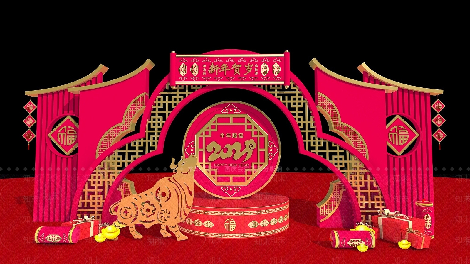 现代妆台妆凳3D模型下载【ID:1189023587】