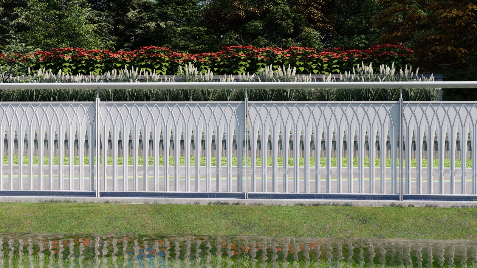 现代简约围栏护栏SU模型下载【ID:1189027417】