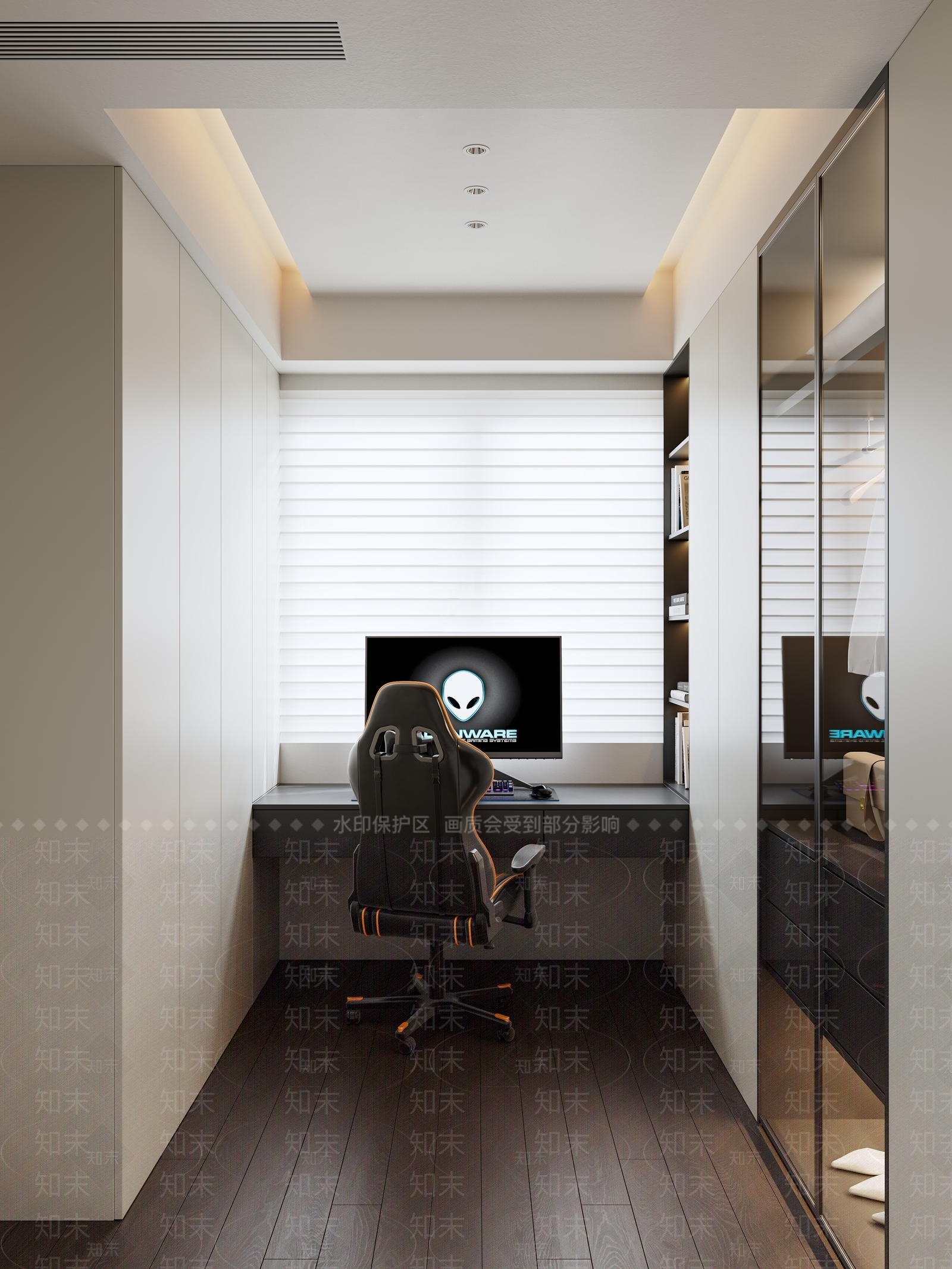 现代极简书房3D模型下载【ID:1189033138】