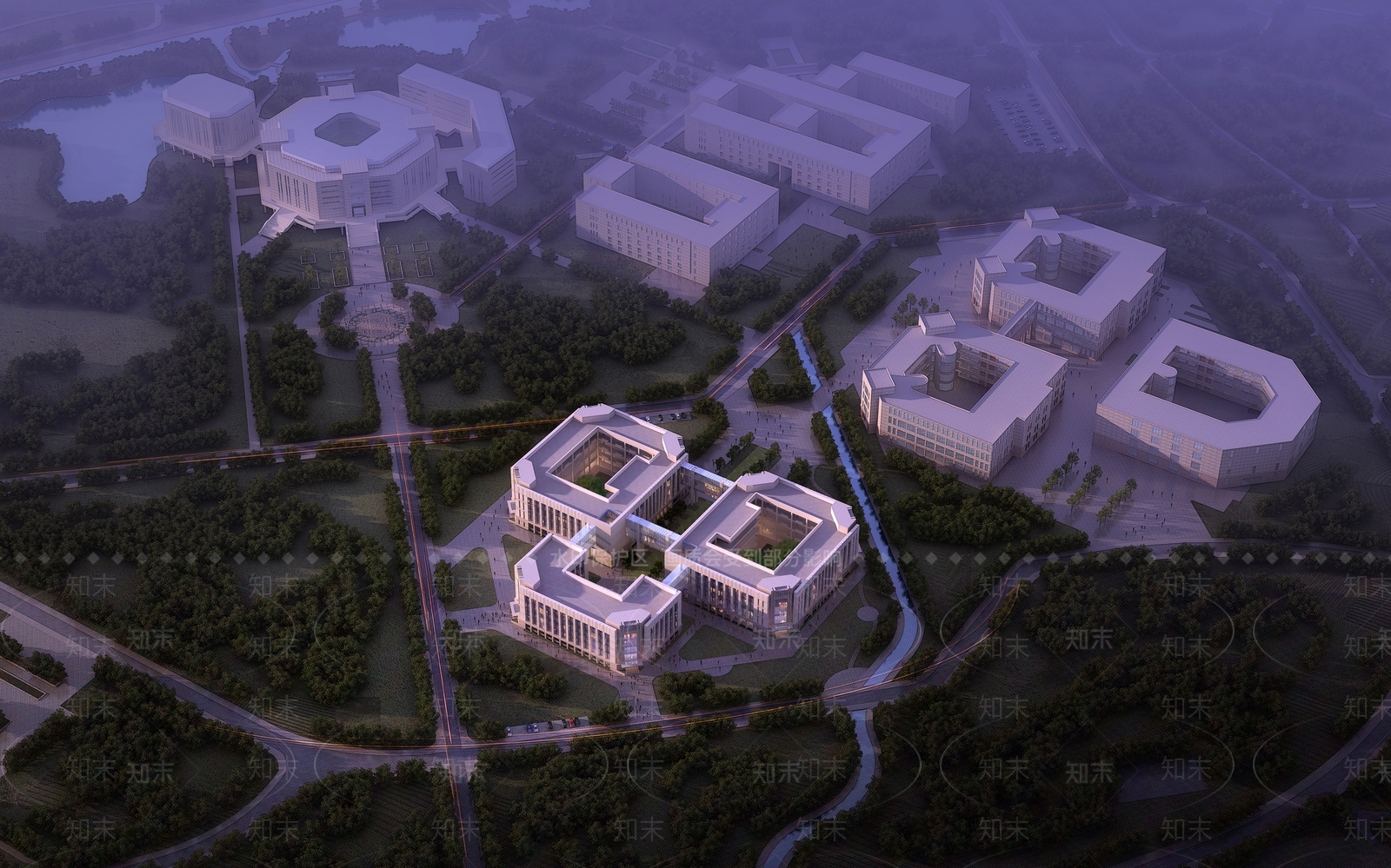 现代学校建筑SU模型下载【ID:1189038803】