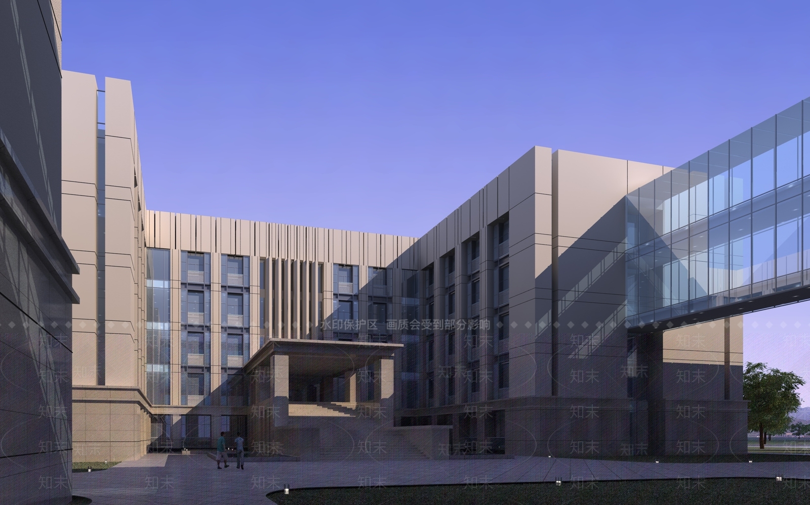 现代学校建筑SU模型下载【ID:1189038803】