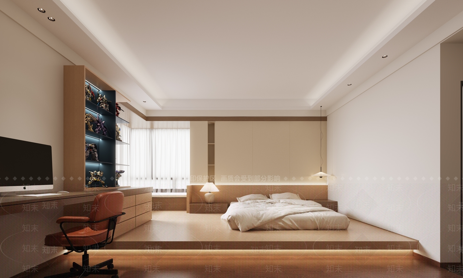 组合式展示柜书桌3D模型下载【ID:1227489841】