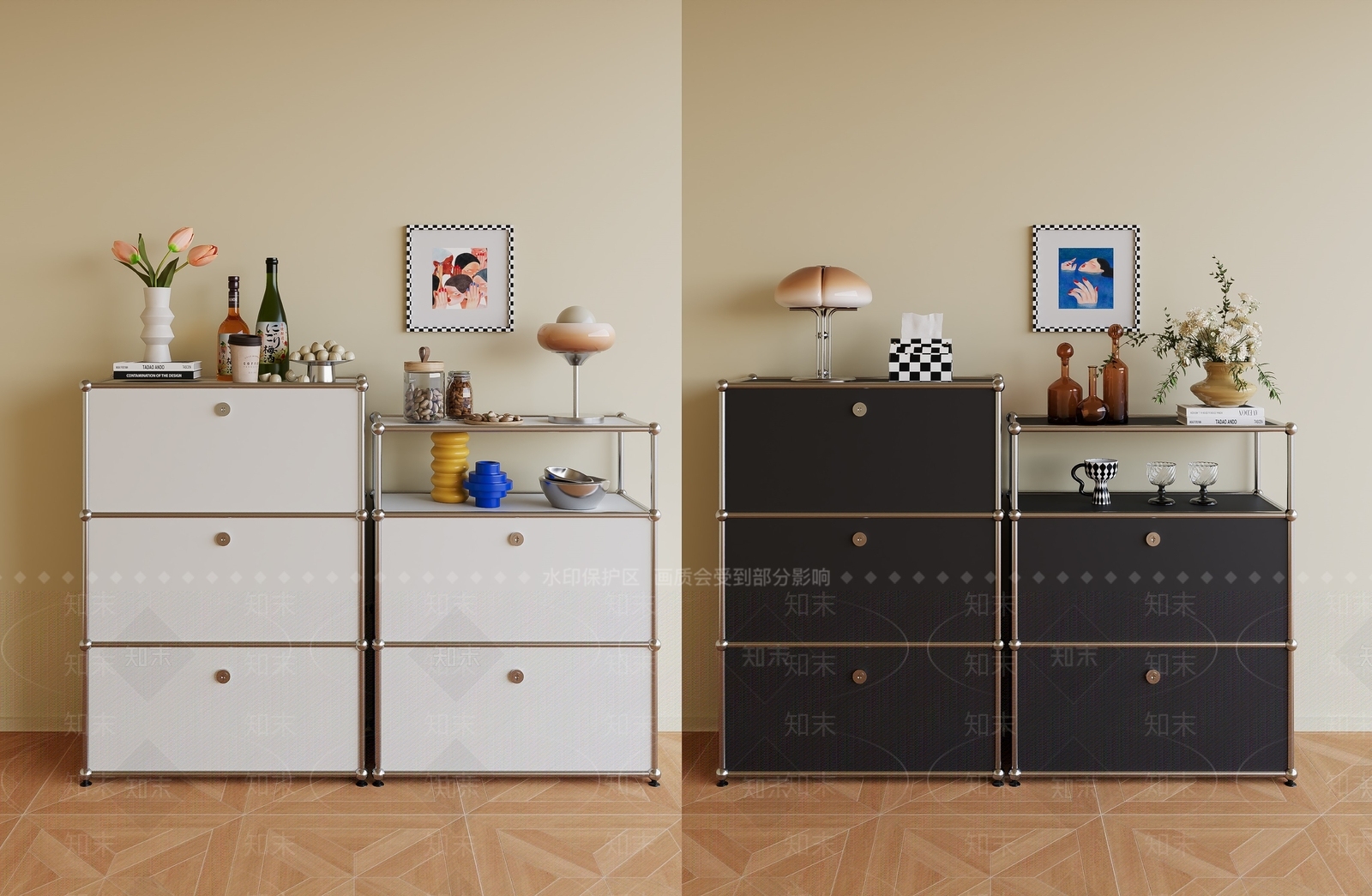 现代玄关柜3D模型下载【ID:1189041931】