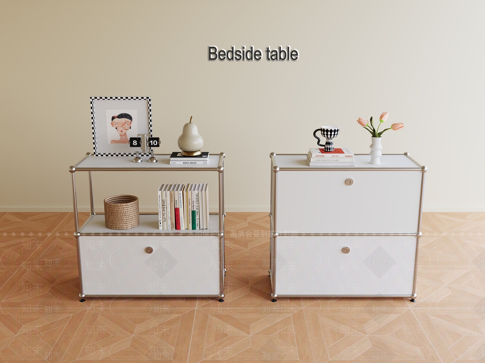 现代床头柜3D模型下载【ID:1189042099】