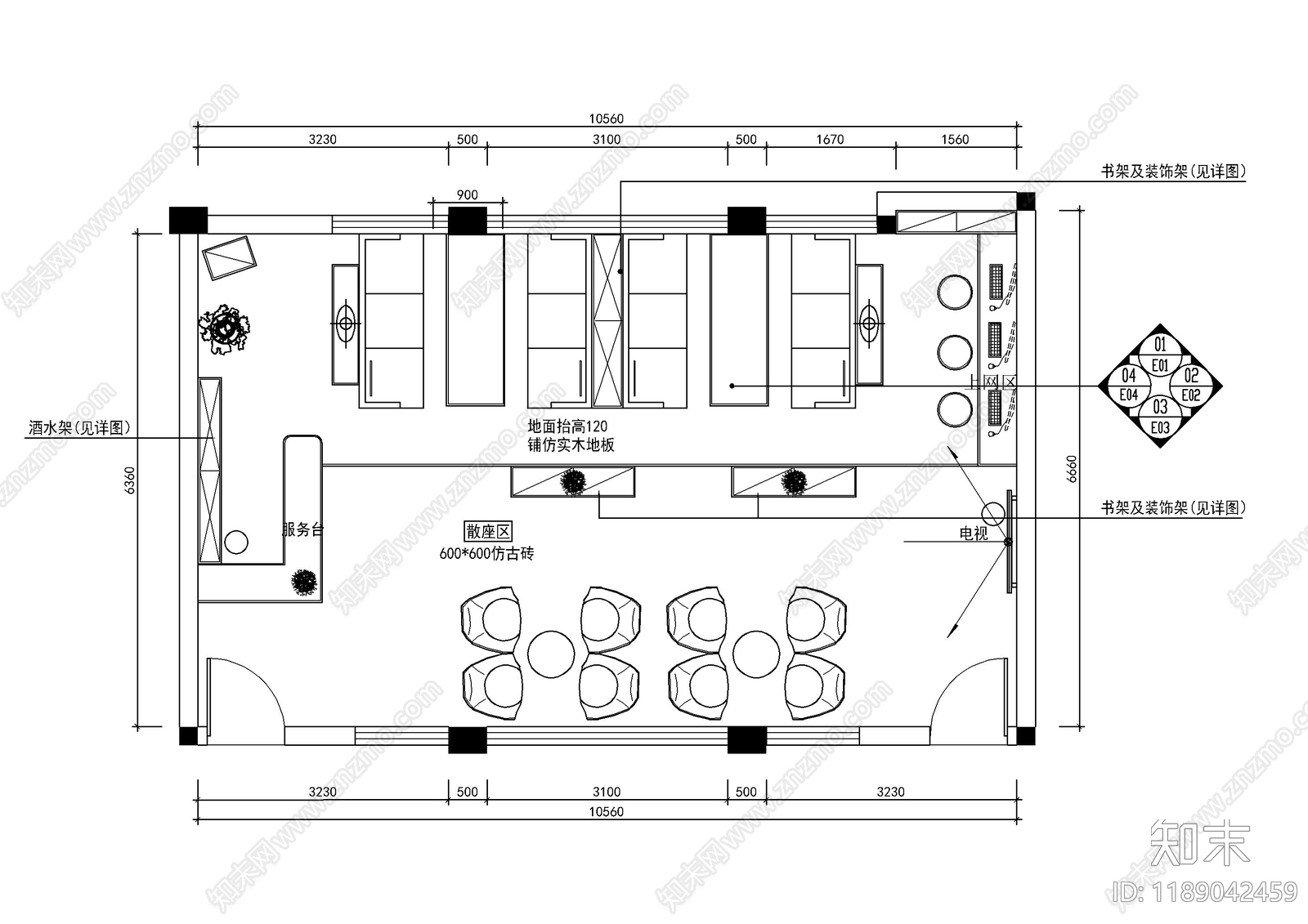 现代学校cad施工图下载【ID:1189042459】