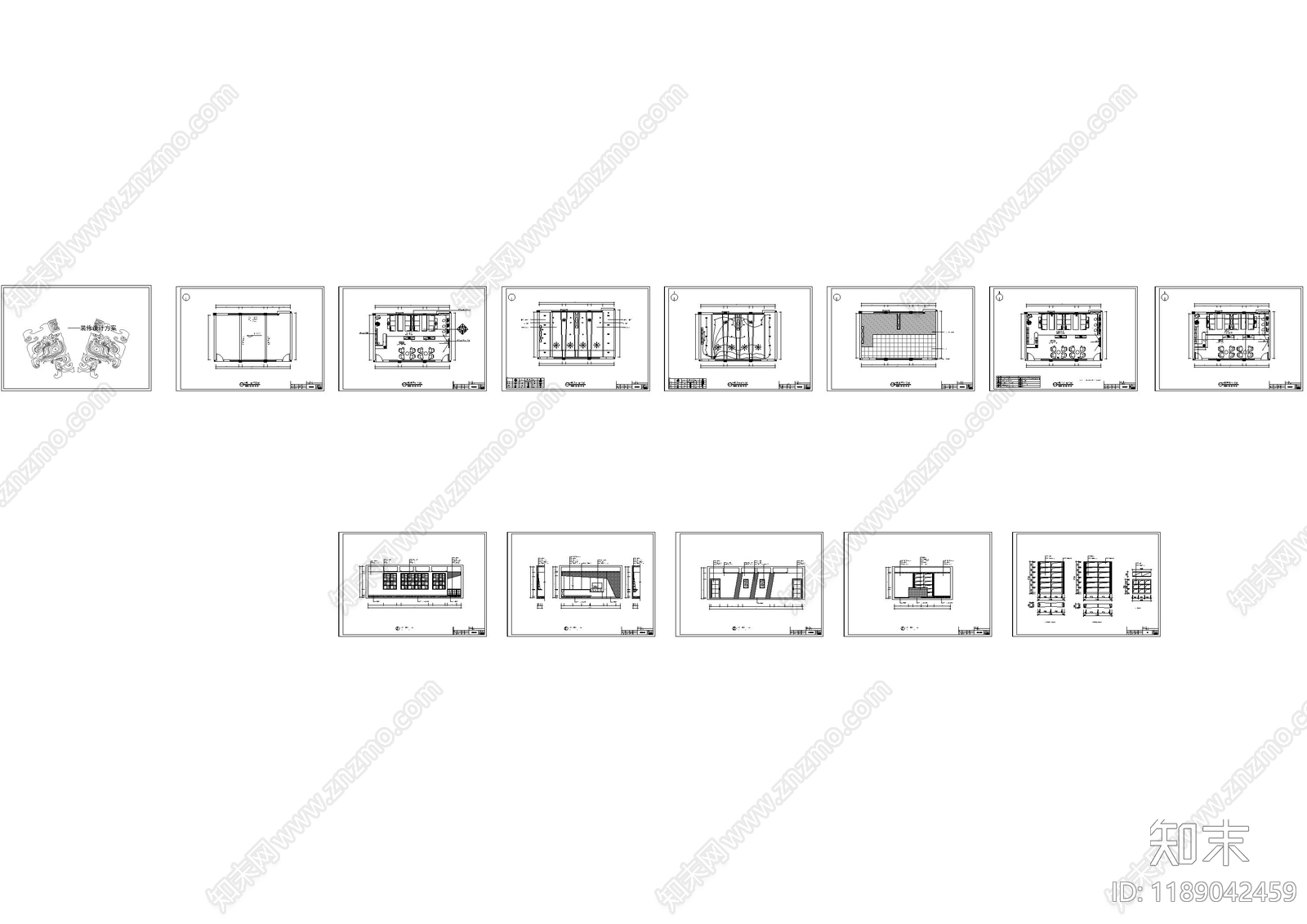 现代学校cad施工图下载【ID:1189042459】