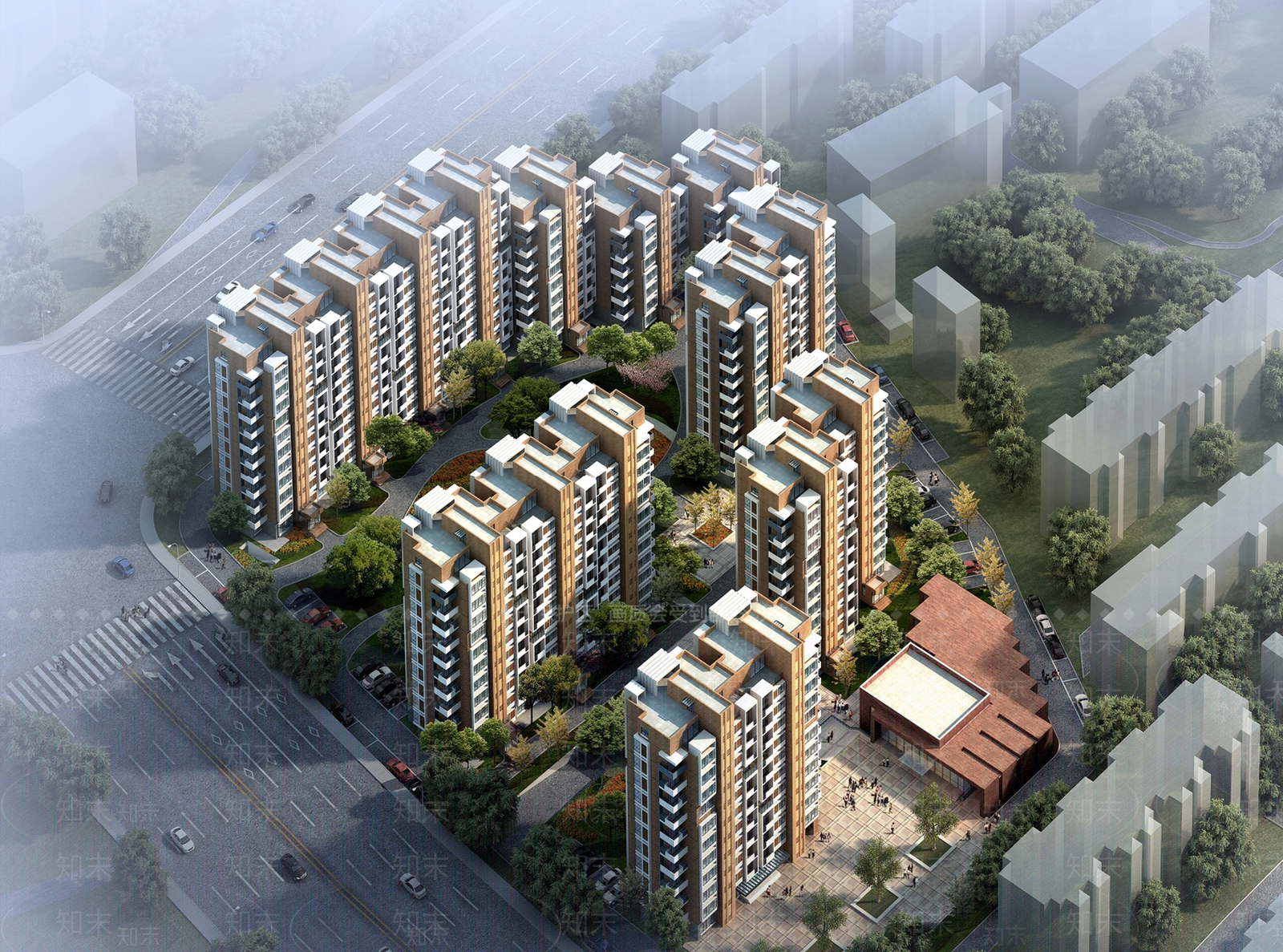 现代学校建筑SU模型下载【ID:1189045121】