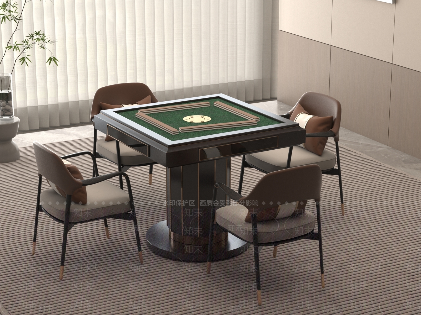 麻将桌3D模型下载【ID:1189045735】