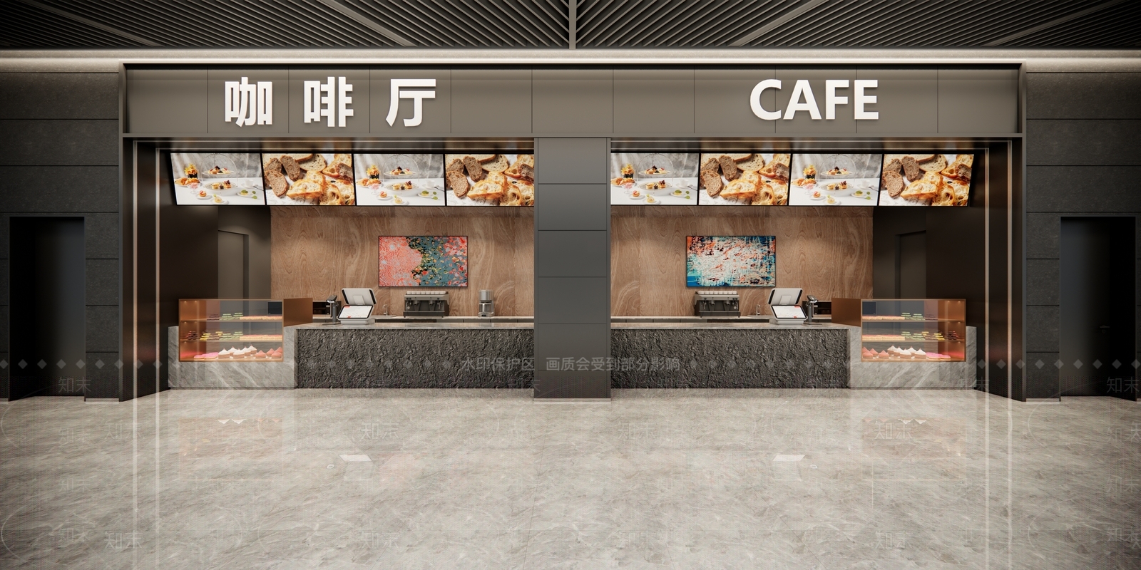 现代咖啡厅SU模型下载【ID:1189050172】