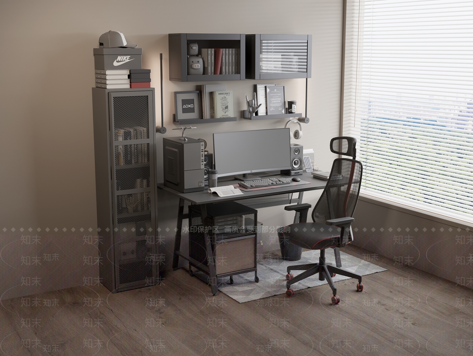 现代办公桌椅3D模型下载【ID:1189051095】